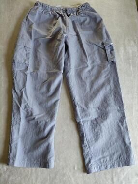 Womens Lg Nike Sportswear High Rise Cargo Purple Track Pants Open Leg